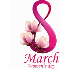 粉色花朵38女人节图片