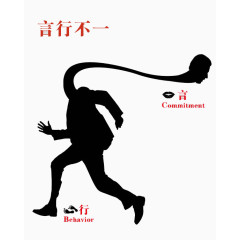 言行不一寓意图片