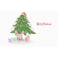 矢量圣诞树装饰图案免扣素材