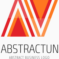 橘色三角公司LOGO矢量素材