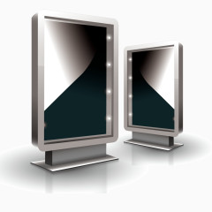 户外立体灯箱矢量图