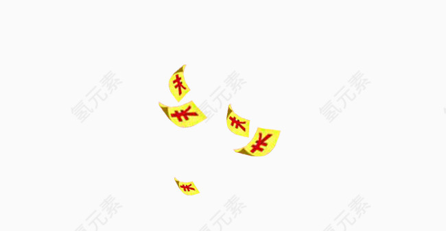 漂浮华丽纸币