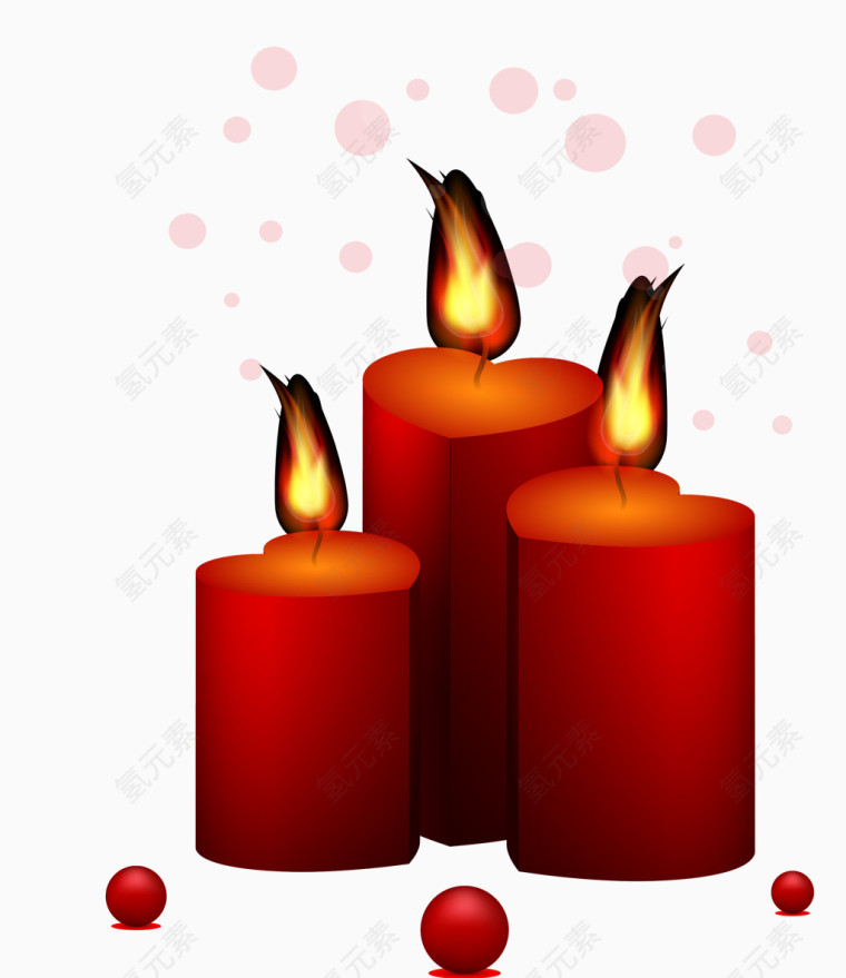 矢量喜庆蜡烛