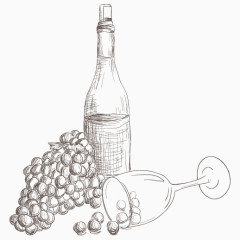 美味的葡萄酒加酒杯矢量