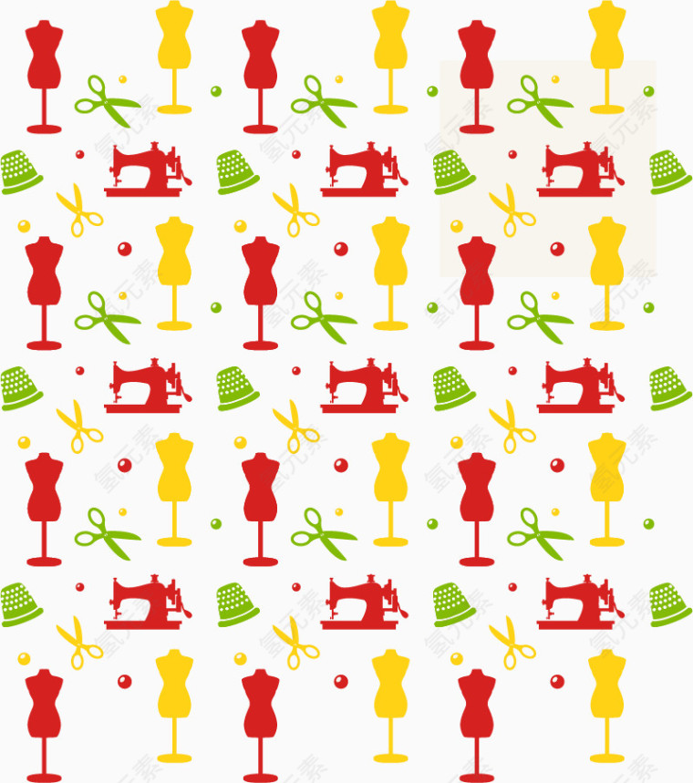 矢量时尚缝纫主题背景设计