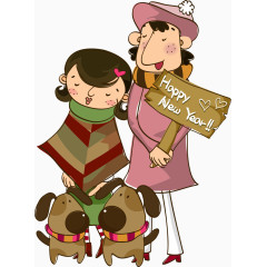 矢量时尚韩国插画