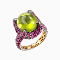 猫眼戒指产品实图免抠素材