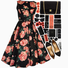 花裙子和高跟鞋