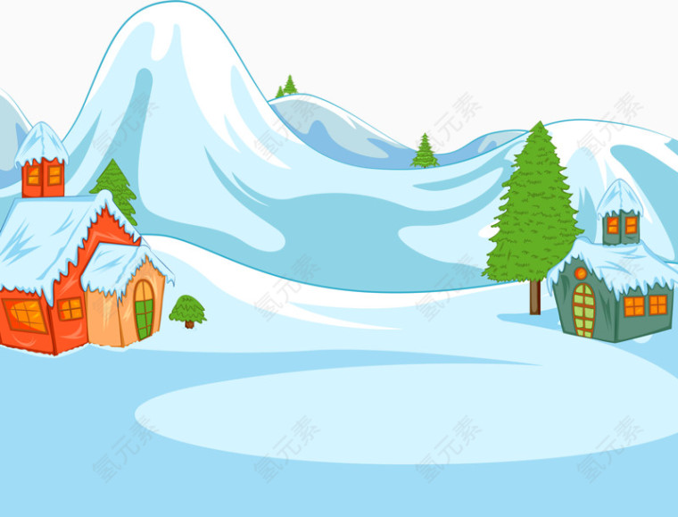 雪景小村