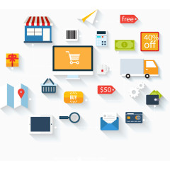 矢量购物商业图标