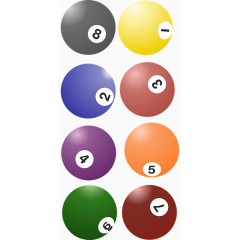 多色台球组合数字