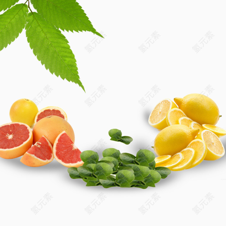 散落的水果