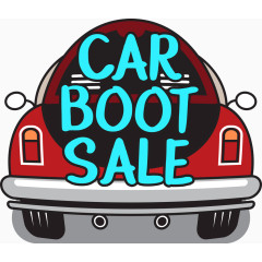 可爱红色小汽车矢量图