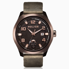 警察个性骷髅男士手表