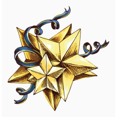 手绘金色圣诞节标志