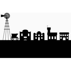 钻井和城市建设素材