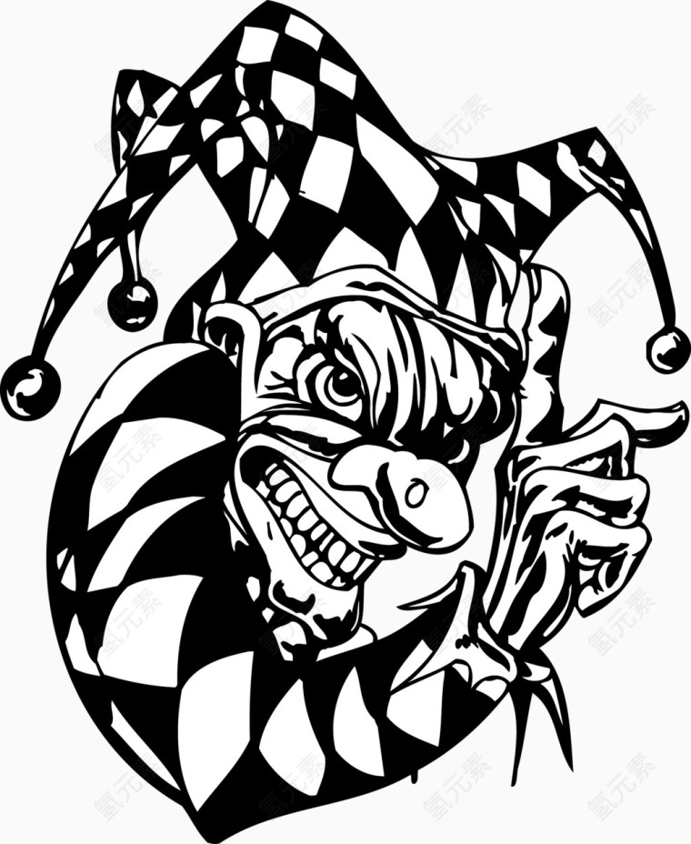 矢量邪恶小丑