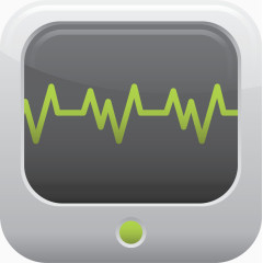 医疗应用图标矢量心电图