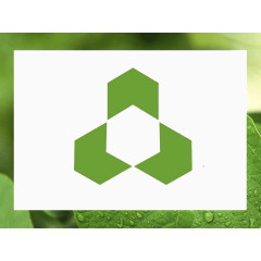 绿色叶子PPT背景模板