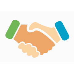 矢量合作握手素材