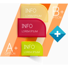 矢量彩色素材商业ppt分区