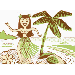 太平洋群岛插画