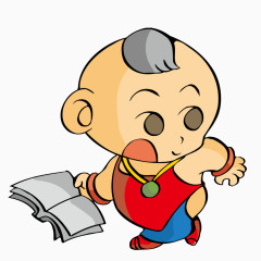 读书的古代娃娃