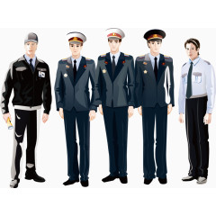 矢量警察保安图