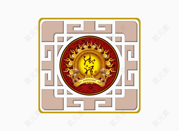 中秋月饼装饰图案