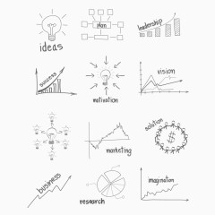 矢量商业金融科技手绘素材