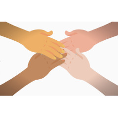 矢量元素友谊之手