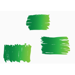 矢量绿色笔刷效果