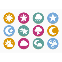 各种天气图标元素