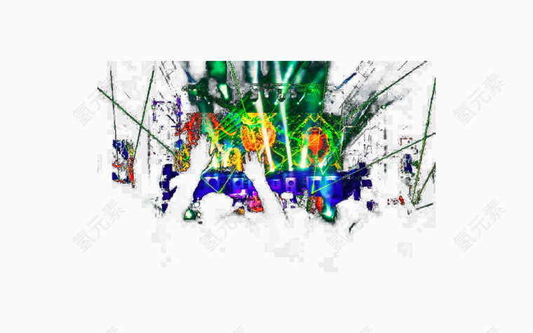 热烈的演唱会舞台人群