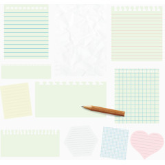 矢量手绘便利贴纸张合集