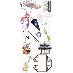 手绘中国风素材