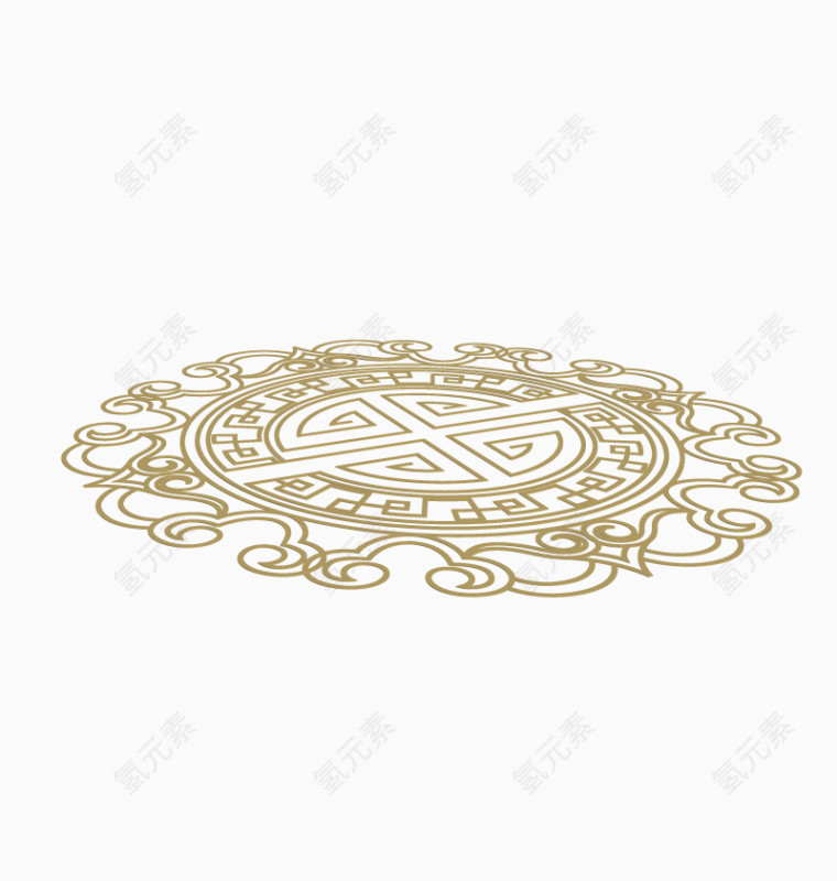矢量中式底纹