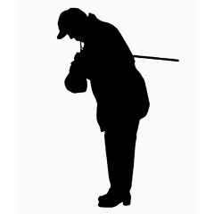 查看钱包老人剪影