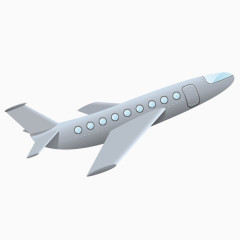 矢量卡通客运飞机