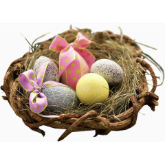 彩蛋鸟窝素材免抠