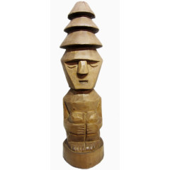 巴厘岛土著人头像木雕