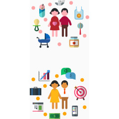 2款幸福家庭设计矢量素材