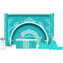 矢量手绘婚礼场地