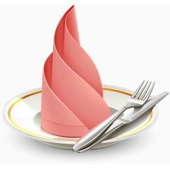 西餐刀叉摆设矢量图