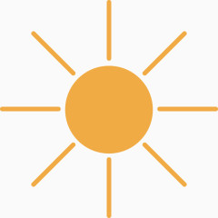 橘色装饰太阳元素