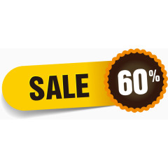 矢量促销黄色标签