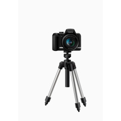 矢量黑色三脚架摄影装置