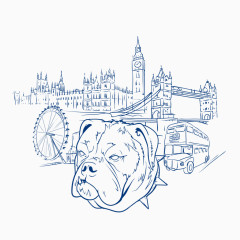 摇滚花纹狗头T恤