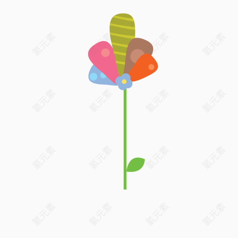 卡通花朵