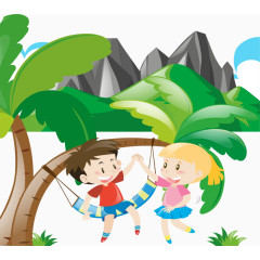 旅游度假海边吊床